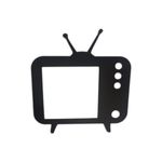 Casa si Gradina - Decoratiuni - Obiecte decorative - Accesorii decorative - Decoratiune priza TELEVIZOR, lemn, 65x65 mm, negru, EHA - Infinity.ro