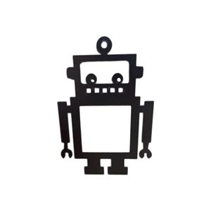 Decoratiune priza ROBOT, lemn, 65x65 mm, negru, EHA