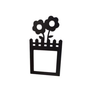 Decoratiune priza GRADINA, lemn, 65x65 mm, negru, EHA