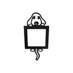 Casa si Gradina - Decoratiuni - Obiecte decorative - Accesorii decorative - Decoratiune priza HAPPY DOG, lemn, 65x65 mm, negru, EHA - Infinity.ro