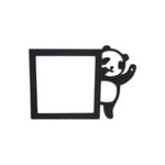 Casa si Gradina - Decoratiuni - Obiecte decorative - Accesorii decorative - Decoratiune priza PANDA HELLO, lemn, 65x65 mm, negru, EHA - Infinity.ro