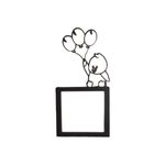 Casa si Gradina - Decoratiuni - Obiecte decorative - Accesorii decorative - Decoratiune priza RATUSCA, lemn, 65x65 mm, negru, EHA - Infinity.ro