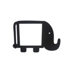 Casa si Gradina - Decoratiuni - Obiecte decorative - Accesorii decorative - Decoratiune priza ELEFANT, lemn, 65x65 mm, negru, EHA - Infinity.ro