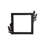 Casa si Gradina - Decoratiuni - Obiecte decorative - Accesorii decorative - Decoratiune prize FRUNZE, lemn, 65x65 mm, negru, EHA - Infinity.ro