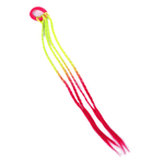 Fashion, accesorii si bijuterii - Copii - Accesorii copii - Accesorii pentru par copii - Elastic par cu 4 suvite colorate impletite Crisalida, lungime 40 cm, rosu si galben - Infinity.ro