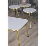 Casa si Gradina - Mobilier - Mese si birouri - Masute de cafea - Set 4 masute cafea Zigon, pal, alb lucios, EHA - Infinity.ro