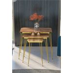 Casa si Gradina - Mobilier - Mese si birouri - Masute de cafea - Set 3 mese cafea Square Zigon, , pal, EHA, Walnut - Infinity.ro