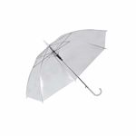 Fashion, accesorii si bijuterii - Femei - Accesorii femei - Alte accesorii femei - Umbrela de ploaie, plastic, alb, transparent,  diametru 90 cm - Infinity.ro