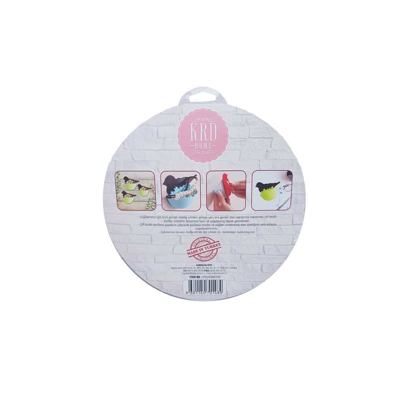 Casa si Gradina - Decoratiuni - Obiecte decorative - Accesorii decorative - Suport chei model cu pasari  din plastic, cu 3 agatatori, indecor, albastru - Infinity.ro