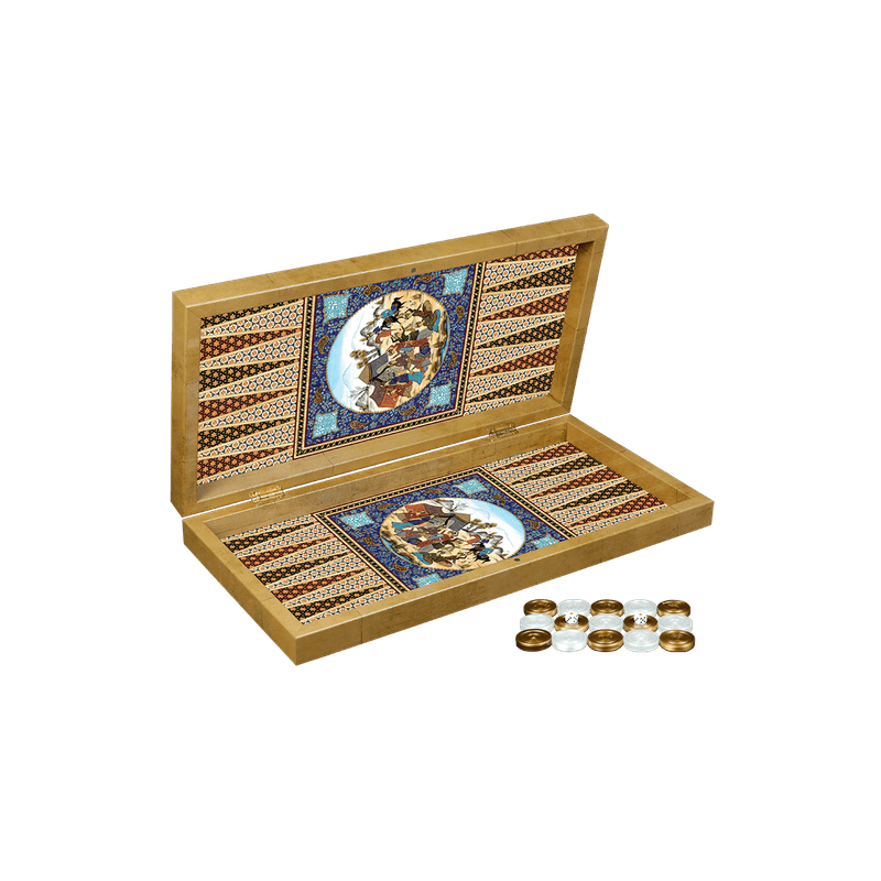 Jucarii, Copii si Bebe - Jucarii si jocuri - Jocuri si puzzle - Jocuri de societate - Joc de table model premium original turcesc, cu material din mdf cu strat de lac UV, L42xL21xH6 cm, Hatem - Infinity.ro