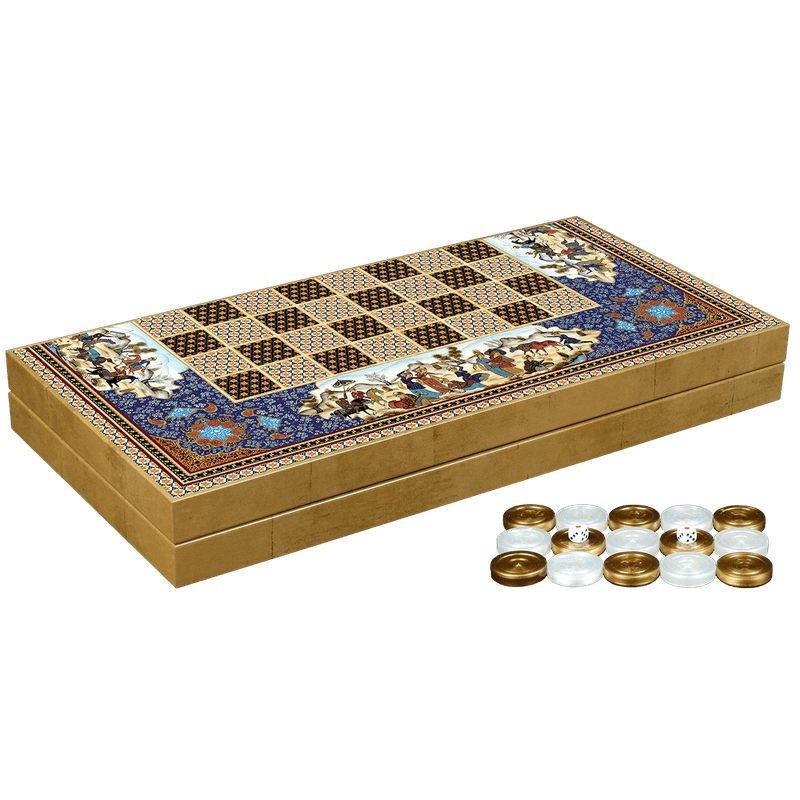 Jucarii, Copii si Bebe - Jucarii si jocuri - Jocuri si puzzle - Jocuri de societate - Joc de table model premium original turcesc, cu material din mdf cu strat de lac UV, L42xL21xH6 cm, Hatem - Infinity.ro