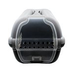 Petshop - Accesorii petshop - Culcusuri si custi - Custi interior si exterior - Cusca transport animale 51x34.5 cm gri deschis - Infinity.ro