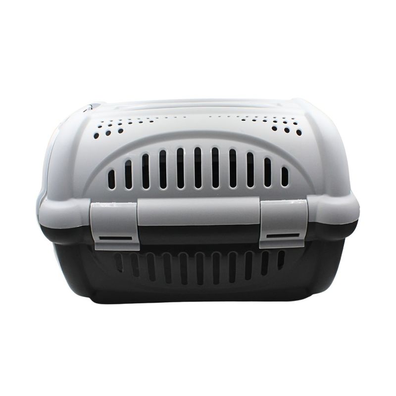 Petshop - Accesorii petshop - Culcusuri si custi - Custi interior si exterior - Cusca transport animale 51x34.5 cm gri deschis - Infinity.ro