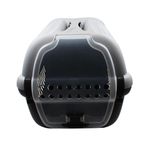 Petshop - Accesorii petshop - Culcusuri si custi - Custi interior si exterior - Cusca transport animale 51x34.5 cm gri inchis - Infinity.ro