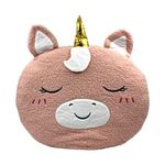 Casa si Gradina - Textile si covoare - Perne si pilote - Perne decorative - Pernuta roz pufoasa model unicorn 42cm - Infinity.ro