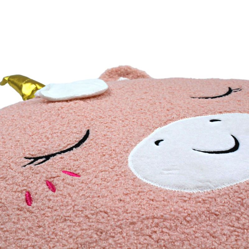 Casa si Gradina - Textile si covoare - Perne si pilote - Perne decorative - Pernuta roz pufoasa model unicorn 42cm - Infinity.ro