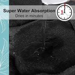 Casa si Gradina - Textile si covoare - Covoare - Covorase baie - Covor de baie din microfibra cu absortie rapida de apa,Negru - Negru - Infinity.ro