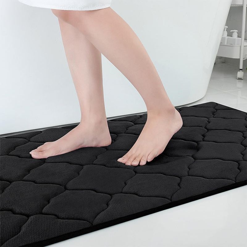 Casa si Gradina - Textile si covoare - Covoare - Covorase baie - Covor de baie din microfibra cu absortie rapida de apa,Negru - Negru - Infinity.ro