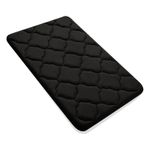 Casa si Gradina - Textile si covoare - Covoare - Covorase baie - Covor de baie din microfibra cu absortie rapida de apa,Negru - Negru - Infinity.ro