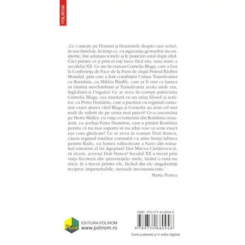 Carti si Birotica - Carti - Beletristica - Domni si Doamne, Marta Petreu - Infinity.ro