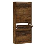 Casa si Gradina - Mobilier - Organizare si depozitare - Organizator incaltaminte - Pantofar, stejar fumuriu, 63x24x147 cm, lemn compozit - Infinity.ro