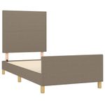 Casa si Gradina - Mobilier - Paturi si accesorii - Paturi - Cadru de pat cu tablie, gri taupe, 90x190 cm, textil - Infinity.ro