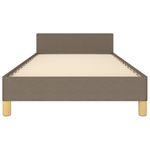 Casa si Gradina - Mobilier - Paturi si accesorii - Paturi - Cadru de pat cu tablie, gri taupe, 90x190 cm, textil - Infinity.ro