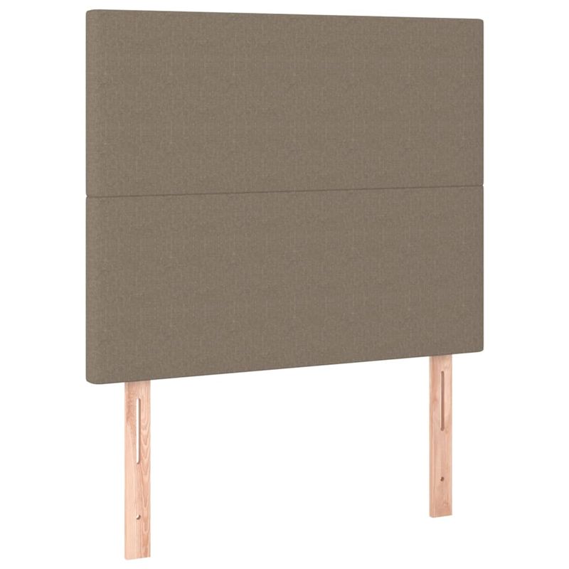 Casa si Gradina - Mobilier - Paturi si accesorii - Paturi - Cadru de pat cu tablie, gri taupe, 90x190 cm, textil - Infinity.ro