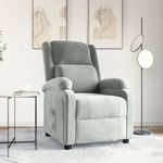 Casa si Gradina - Mobilier - Scaune si fotolii - Fotolii - Fotoliu rabatabil, gri deschis, catifea - Infinity.ro