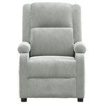 Casa si Gradina - Mobilier - Scaune si fotolii - Fotolii - Fotoliu rabatabil, gri deschis, catifea - Infinity.ro