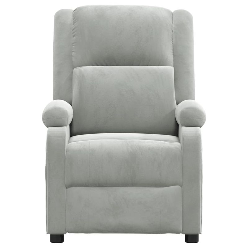 Casa si Gradina - Mobilier - Scaune si fotolii - Fotolii - Fotoliu rabatabil, gri deschis, catifea - Infinity.ro