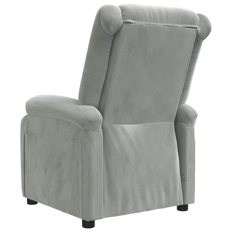 Casa si Gradina - Mobilier - Scaune si fotolii - Fotolii - Fotoliu rabatabil, gri deschis, catifea - Infinity.ro