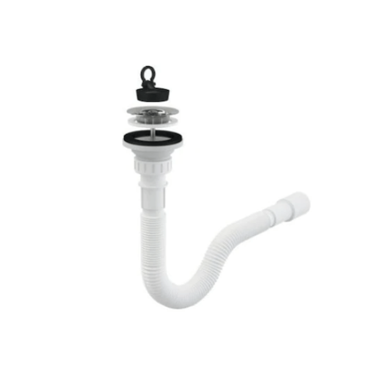 Casa si Gradina - Sanitare - Chiuveta bucatarie si accesorii - Chiuvete bucatarie - Set chiuveta masca inox+cuva dreapta, 80 x 50 cm + baterie lebada flexibila cu sifon de scurgere - Infinity.ro