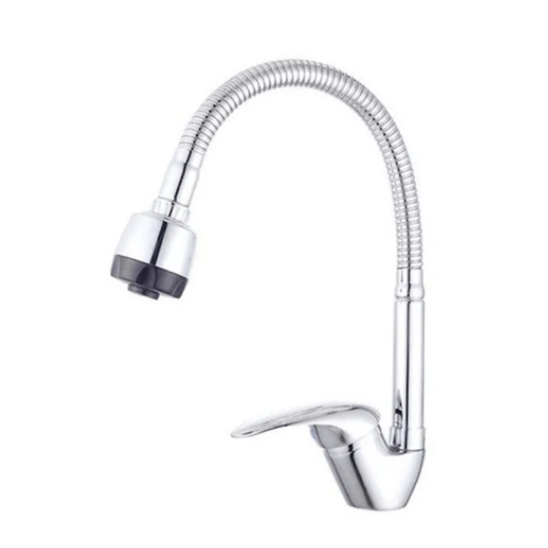 Casa si Gradina - Sanitare - Chiuveta bucatarie si accesorii - Chiuvete bucatarie - Set chiuveta masca inox+cuva dreapta, 80 x 50 cm + baterie lebada flexibila cu sifon de scurgere - Infinity.ro