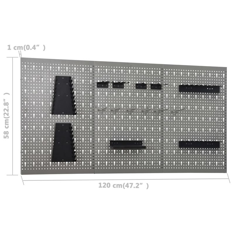 Casa si Gradina - Constructii - Scule de mana si unelte - Mese si bancuri de lucru - Banc de lucru cu trei panouri de perete - Infinity.ro