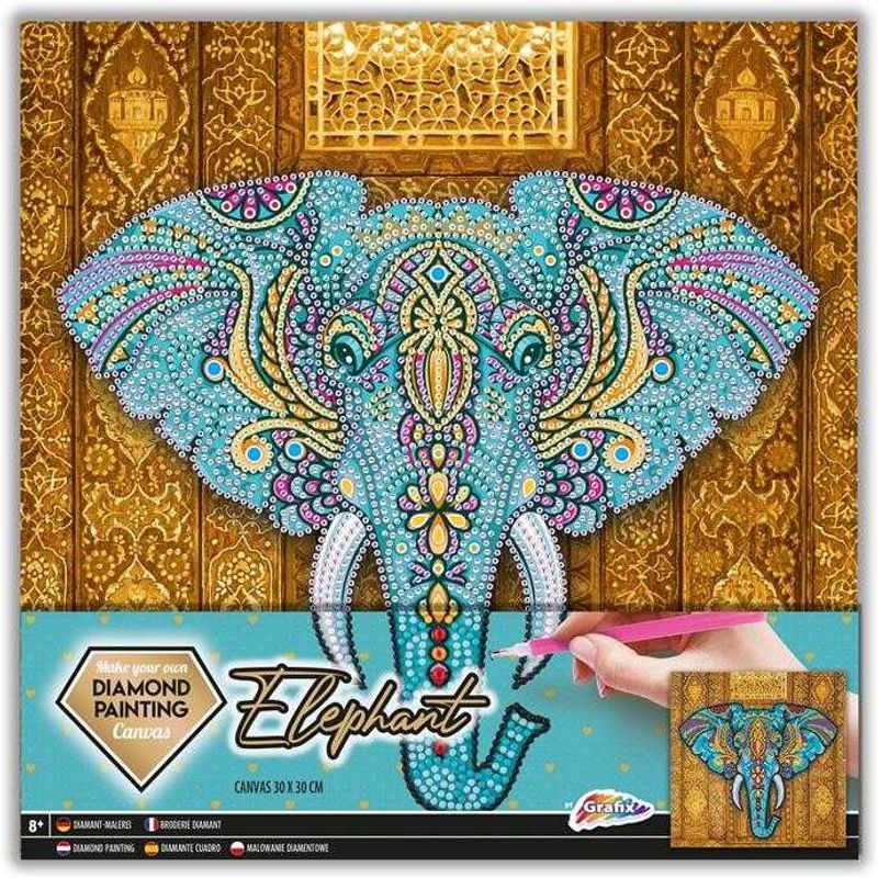 Jucarii, Copii si Bebe - Jucarii si jocuri - Jucarii & jocuri educative - Seturi de artizanat - Set creativ cu diamante rotunde pe panza Diamond Painting 30 x 30 cm Grafix GR260011 - Infinity.ro