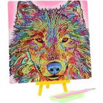Jucarii, Copii si Bebe - Jucarii si jocuri - Jucarii & jocuri educative - Seturi de artizanat - Set creativ cu diamante rotunde Diamond Painting Extra Shiny Animal 20 x 20 cm - Infinity.ro