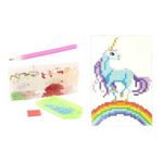 Jucarii, Copii si Bebe - Jucarii si jocuri - Jucarii & jocuri educative - Seturi de artizanat - Set creativ cu diamante rotunde Diamond Painting Nature 15 x 10 cm - Infinity.ro