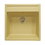 Casa si Gradina - Sanitare - Chiuveta bucatarie si accesorii - Chiuvete bucatarie - Chiuveta bucatarie, compozit de granit, 565 x 507 mm, Bej - Infinity.ro