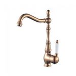 Casa si Gradina - Sanitare - Chiuveta bucatarie si accesorii - Baterii bucatarie - Baterie chiuveta bucatarie retro Casa Blanca, finisaj cupru, teava rotativa, cartus ceramic - Infinity.ro