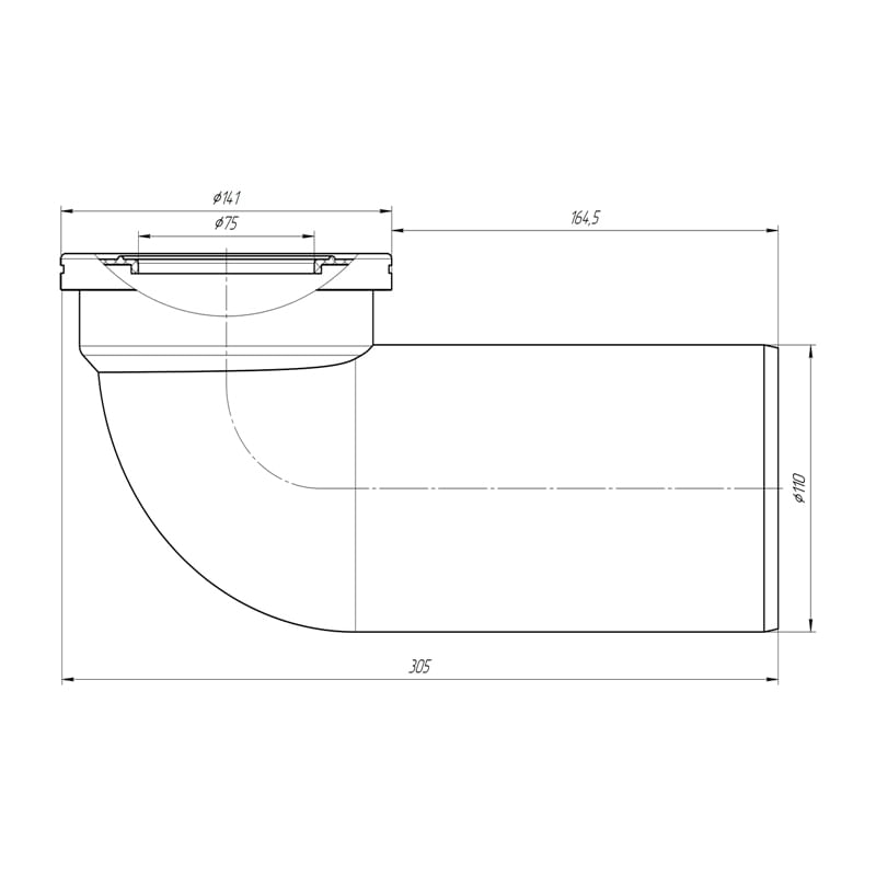 Casa si Gradina - Sanitare - Obiecte sanitare - Accesorii vase de toaleta - Racord manson WC cu cot, Hypo, extensibil insertie metalica 110 mm - Infinity.ro