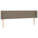 Casa si Gradina - Mobilier - Paturi si accesorii - Accesorii paturi - Tablie de pat cu aripioare gri taupe 183x16x78/88 cm textil - Infinity.ro