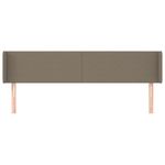 Casa si Gradina - Mobilier - Paturi si accesorii - Accesorii paturi - Tablie de pat cu aripioare gri taupe 183x16x78/88 cm textil - Infinity.ro