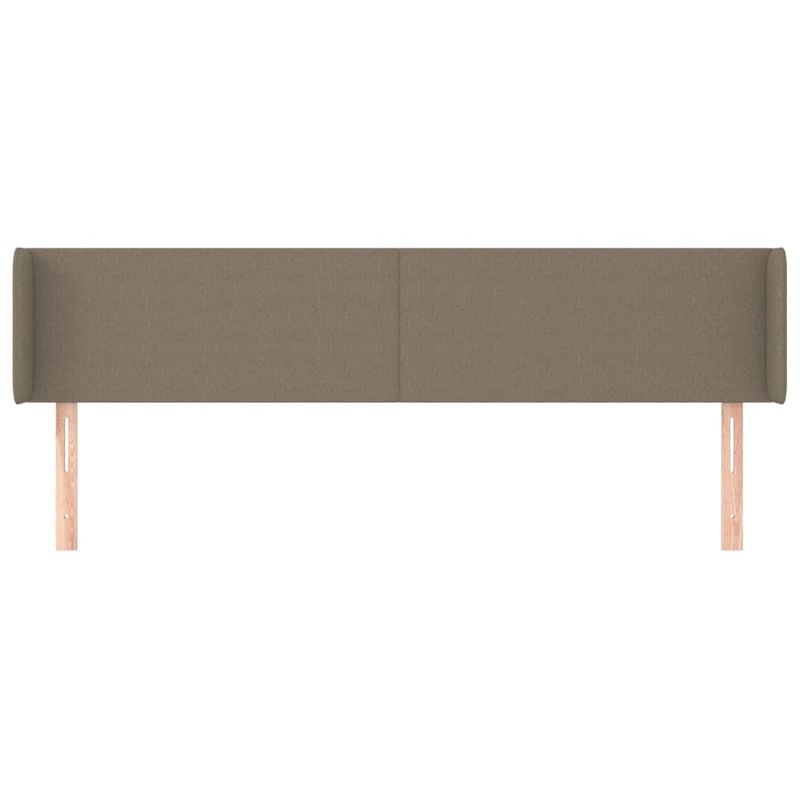 Casa si Gradina - Mobilier - Paturi si accesorii - Accesorii paturi - Tablie de pat cu aripioare gri taupe 183x16x78/88 cm textil - Infinity.ro