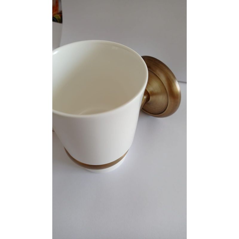 Casa si Gradina/Sanitare/Suporturi si accesorii baie - Suport pahar de baie Casa Blanca EPOQUE AEP03, finisaj bronz nichelat - Infinity.ro
