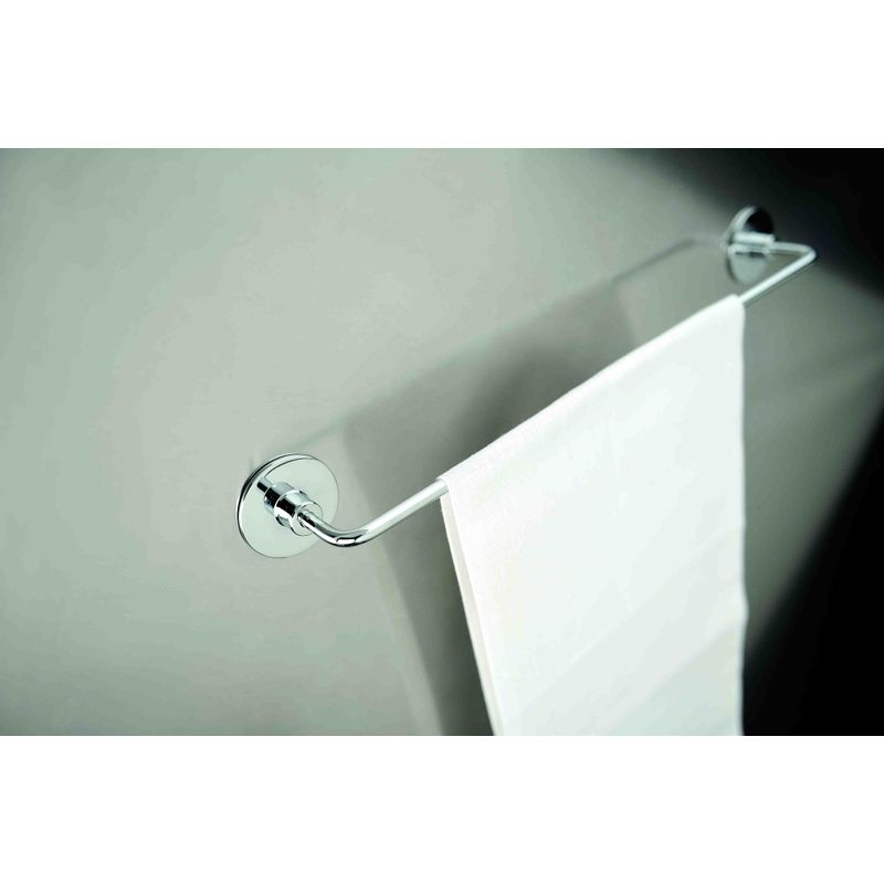 Casa si Gradina - Sanitare - Suporturi si accesorii baie - Suporturi baie - Suport prosop simplu cu fixare prin lipire, Casa Blanca Wind, crom - Infinity.ro