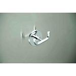 Casa si Gradina - Sanitare - Suporturi si accesorii baie - Suporturi baie - Cuier dublu cu fixare prin lipire, Casa Blanca Wind, crom - Infinity.ro