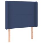 Casa si Gradina - Mobilier - Paturi si accesorii - Paturi - Pat cu arcuri, saltea si LED, albastru, 80x200 cm, textil - Infinity.ro