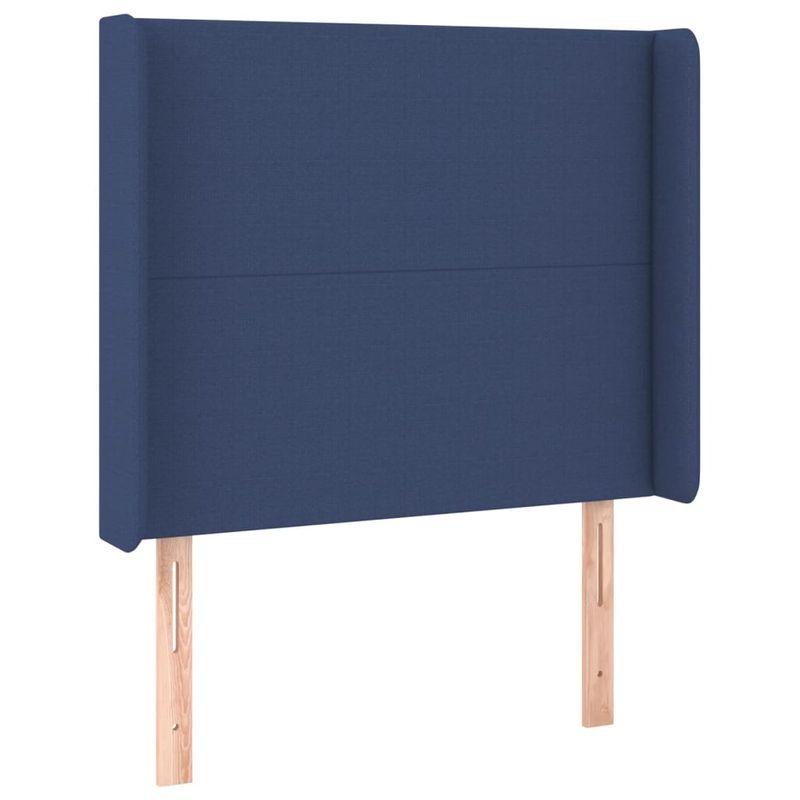 Casa si Gradina - Mobilier - Paturi si accesorii - Paturi - Pat cu arcuri, saltea si LED, albastru, 80x200 cm, textil - Infinity.ro