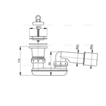 Casa si Gradina - Sanitare - Lavoar baie si accesorii - Accesorii baterii sanitare - Sifon pentru cadita dus, Hypo, 1.1/2", legatura joasa, cu ventil - Infinity.ro